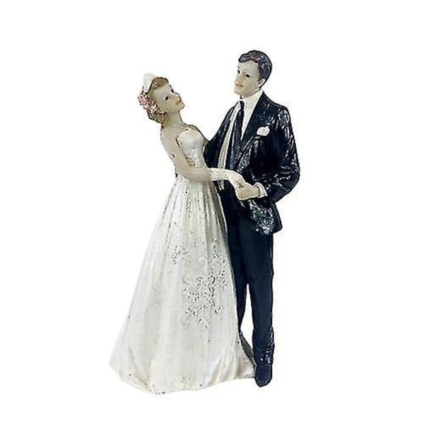 Bryllup Brud Brudgom Resin Ornament Staty Kake Topper Bryllupsdekorasjon Sta style 2