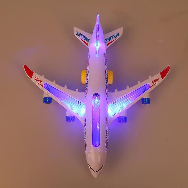 A380 Passagerfly Legetøj med Musik, Lyd og LED-lys til Børn-FY-