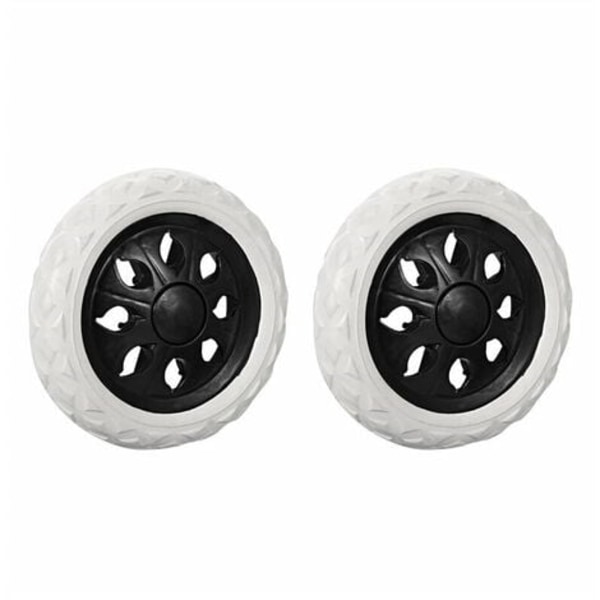 Pack of 2 Replacement Foam Rubber Shopping Cart Casters (Black, Hot Wheels)