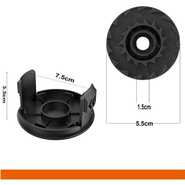 Line Spole til BOSCH EasyGrassCut 18 23 26 Art 23 26 Græstrimmer Reservedele (BOSCH F016800569 / F16800385, 4 stk.)