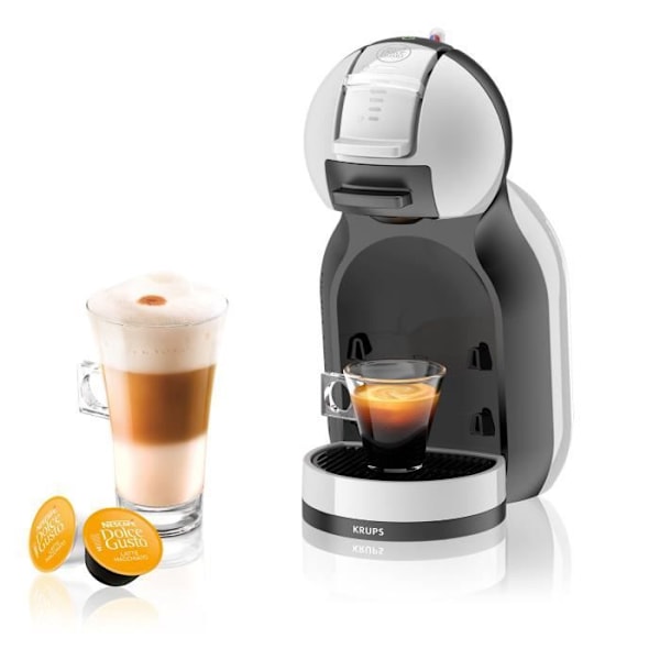KRUPS Nescafé Dolce Gusto YY3888FD Mini Me espressomaskin, 15 bars tryck, doseringsreglage, kapselmaskin, grå