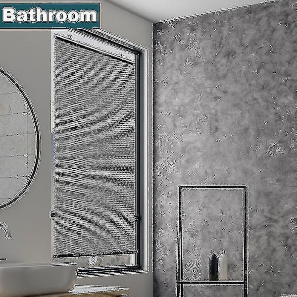 Universal Rullgardin Sugkopp Solskydd Mørklægningsgardin - STØRRELSE, FARVE: 50 cm x 125 cm, Sort
