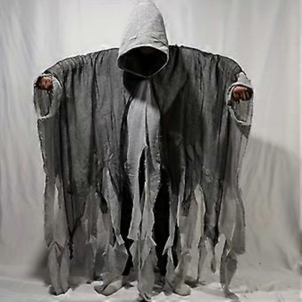 Halloween Kappe Skelet Tøj, Maske, Spøgelseshus, Hemmelighedernes Kammer, Udklædningszombier, Kostume Rekvisitter (Grå) -KK