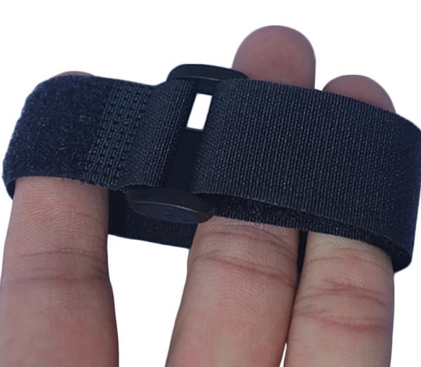Sæt med 5 sorte genanvendelige velcrostropper 2-FY-