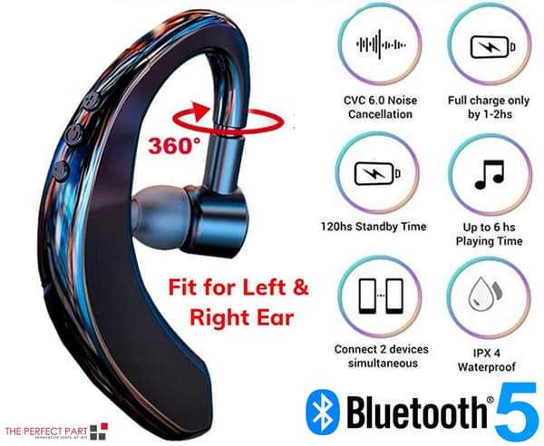 Trådlös Bluetooth 5.0 hörlurar Headset Driving Trucker Earbuds Brusreducerande