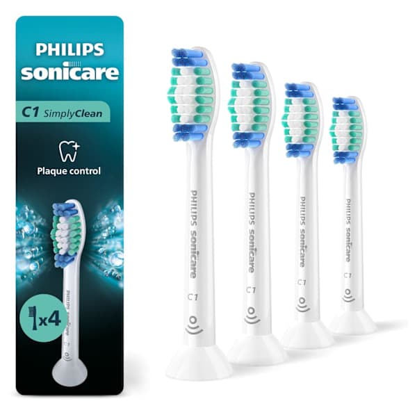 Replacement brush heads compatible with Philips Sonicare, C1 White, packaging may vary White-FY- White C1