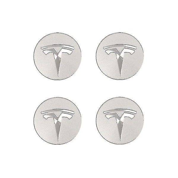 Tesla Model3/x/s/y Navkåpa Cover Cover Cover Modifiering Tillbehör Silver (FMY)