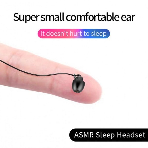 Sömnhörlurar In-ear-headset Brusreducerande Sömnhörlur Lätt Svart
