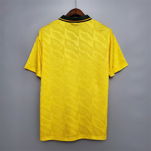 Brasilialainen retro-jalkapallopaita 1991/1993 teini-ikäisille customized m