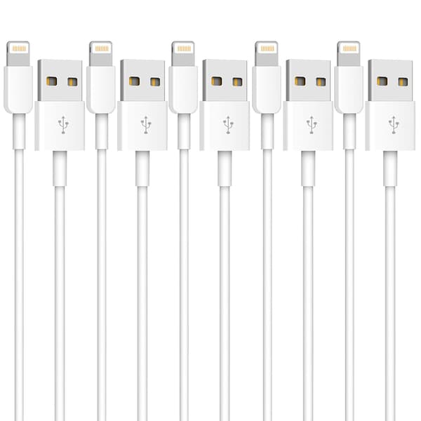 5 kpl 2m iPhone Lightning-kaapeli, nopea lataus ja synkronointi USB-johto pitkä-FY-