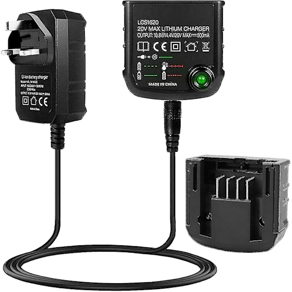 Li-ion batteriladdare för Black & Decker 18v Li-ion batteri LCS1620 laddare