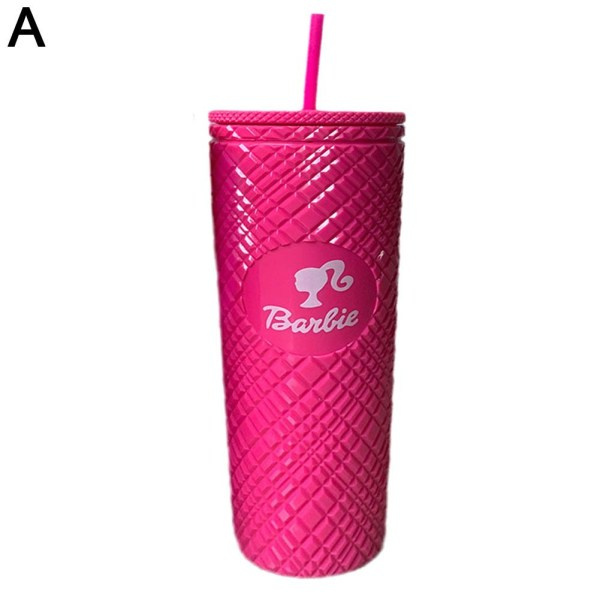 Barbie Rosa Glaskop Gradient Barbie Rosa Høj Kapacitet Dobbelt Rose 701-800 ml