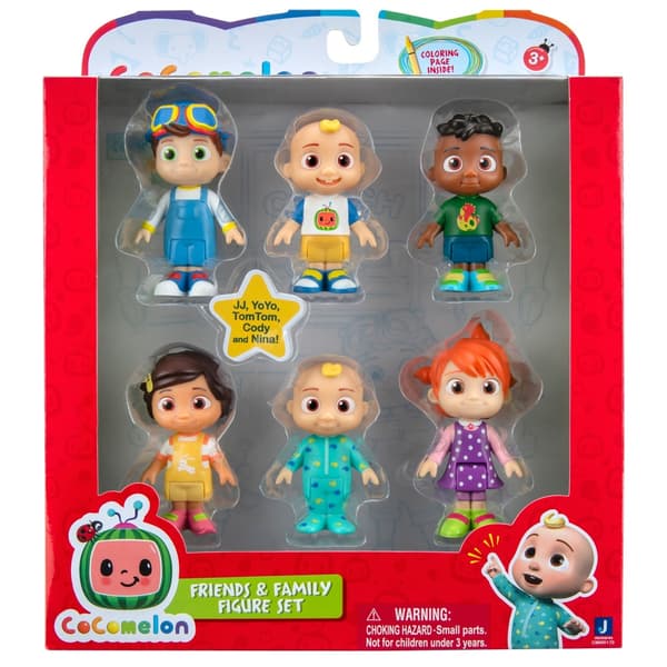 Cocomelon Familj & Vänner 6st Actionfigurer Pack Leksaksdocka Barn-FY-