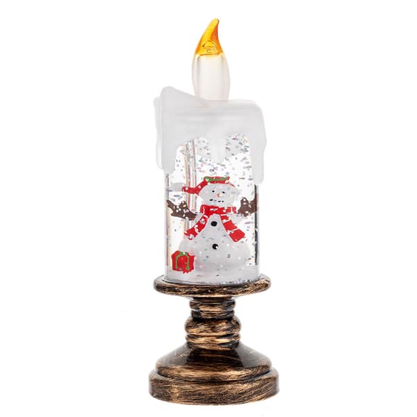 Jul Snøkulelykt LED Snøende Lysdekorasjon, Glitrende Vannlampe Julebordpynt Style 2