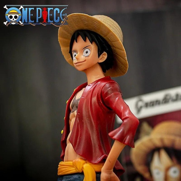 Hot 28cm One Piece Anime Figur Confident Smiley Luffy Tre Form Face Changing Doll Action Figurine Model Toys Kits