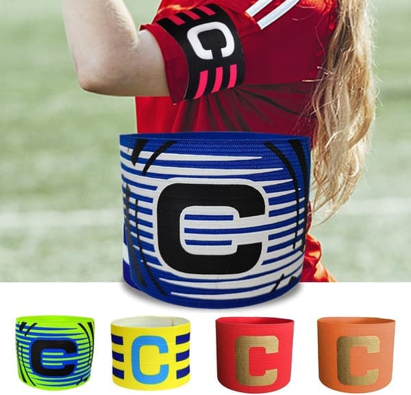 6 stk kapteinsbind, justerbart kapteinsbind fotball for barn og voksne, flerfarget elastisk sportsbind polyester-FY-