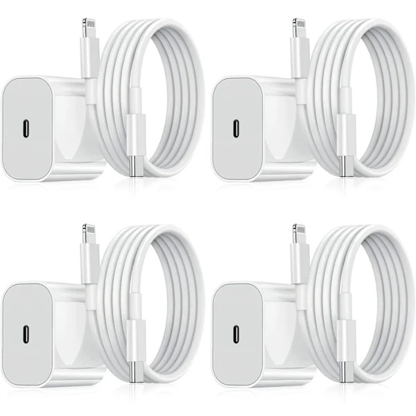 4-pakka - Laturi Samsungille - Pikalaturi - Adapteri + Kaapeli 20W Valkoinen one size (NT) 4-Pack 4-Pack-MP 4-Pack Samsung