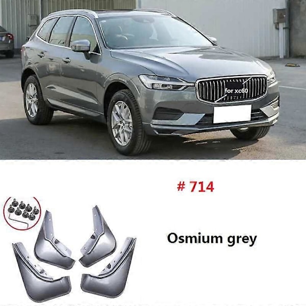 Etu- ja takalokasuojat sininen Volvo XC60 S90 18 2019 2020 2021 2022 Lokasuoja Mud Flaps Lika Suoja Lisävarusteet ‘-HJ- xc60osmium grey