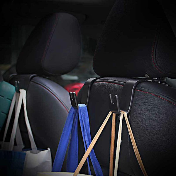 4-pack bilkrokar för handväskor och väskor Auto nackstöd krok bilbaksäte handväska galge