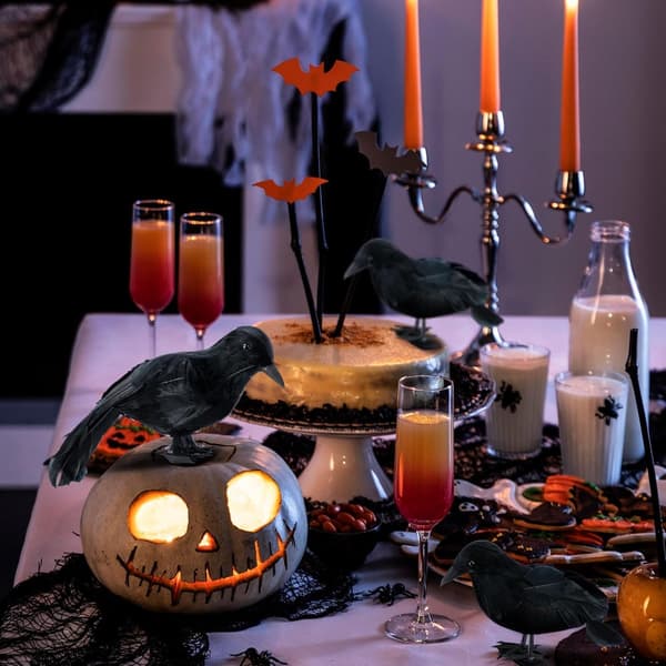 Realistisk Krage Skulderpynt med Rem til Halloween Kostumefester 1pc Black