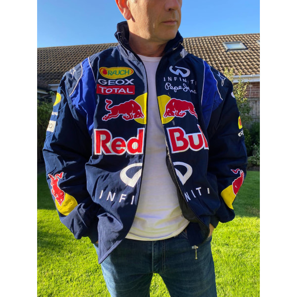 Racingjakke Vintage, Bomberjakke Print, F1 Streetwear Jakke Y2k M