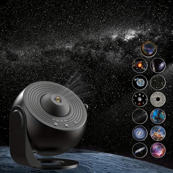 Galakseprojektor Stjernehimmel Natlys LED USB Dæmpbar Bordplade Touch Control Black White