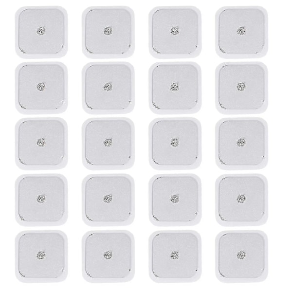 5 x 5 cm 20 kpl itseliimautuvia tens-elektrodeja, sopivat Beurer tens -laitteille, tens-elektrodien vaihto, uudelleenkäytettävät