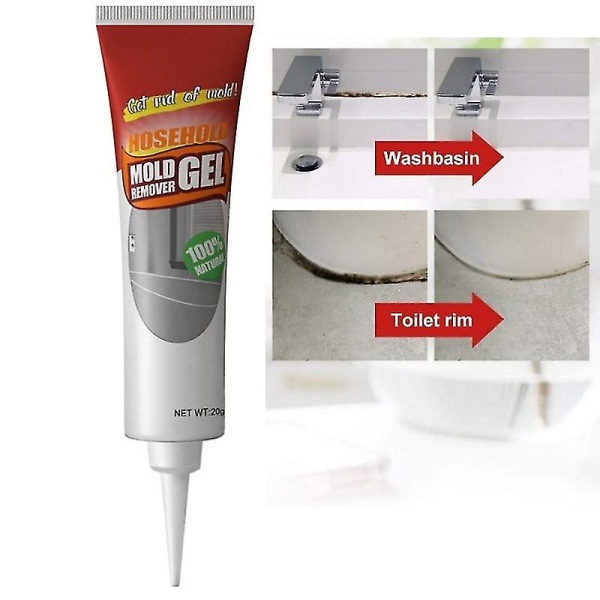 Mold Remover Gel for Washing Machine Rubber Ring, Refrigerator Sealing Strip, Sink Edge, Doors and Windows