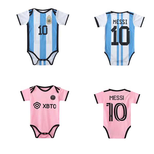 23-24 Baby nr 10 Miami Messi nr 7 Real Madrid tröja BB Jumpsuit One-piece Storlek 9 (6-12 månader) NO.7 SON NO.7 SON Size 9 (6-12 months)