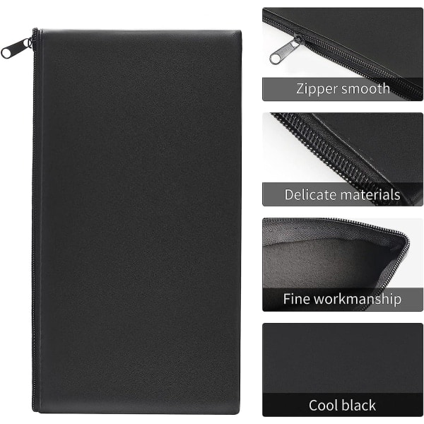 Lynlåsposer til kontanter, pengepose, kontantpose, banktaske, 27,94 x 15,49 cm, 2-pak