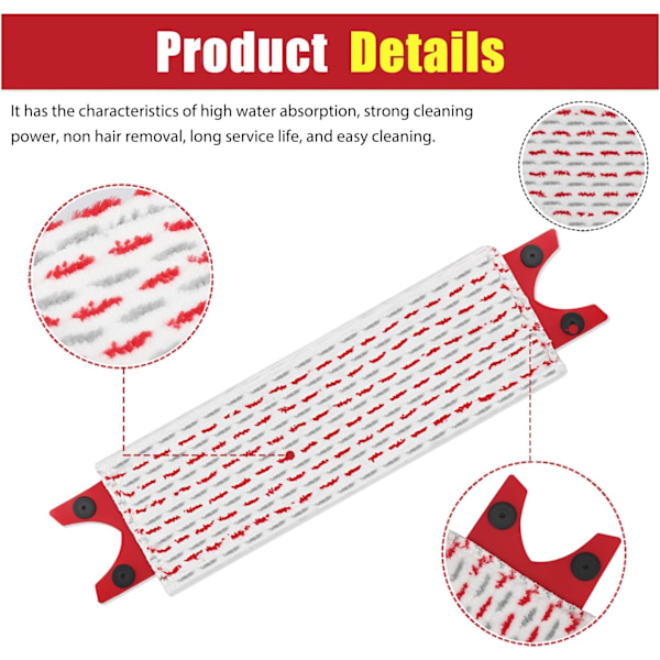 3 stk. moppe refill til Vileda Microfiber moppesæt, til Vileda Ultramax moppe 2-i-1 absorberende refill