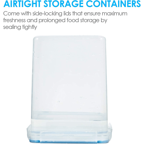 Stora matförvaringsbehållare 5,2L / 176oz, 4 stycken BPA-fri plast lufttäta matförvaringsbehållare för mjöl