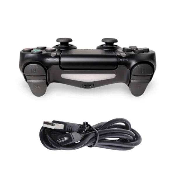 PS4 Håndkontroller - Playstation 4 Kontroller med Kabel Sort