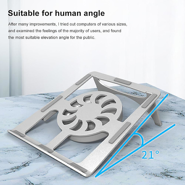 Udenrigshandel Ny Computer Radiator Skrivebord Kontor Foldbar Løftende Computer Køleholder Aluminium Legering Beslag