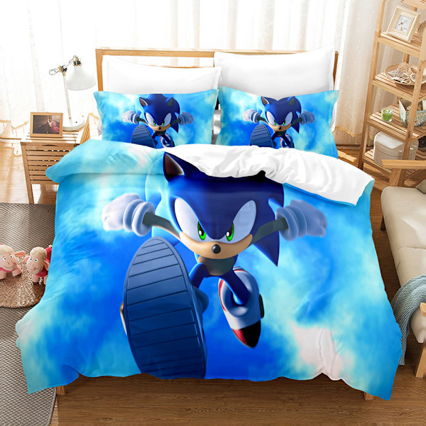 Sonic-sarjakuva-anime-vuodevaatesetti, kolme osaa 135*200