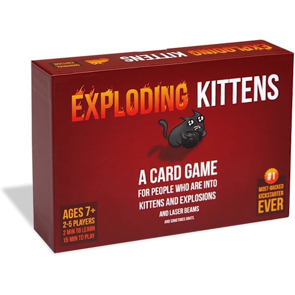 Exploding Kittens - Ett ryskt roulettkortspel, kortspel för vuxna, tonåringar och barn - 2-5 spelare