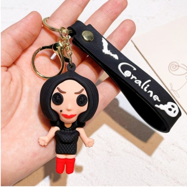 Coraline og den hemmelige døren Coraline Nøkkelring Tegneseriefigur Nøkkelring Fans Gaver F