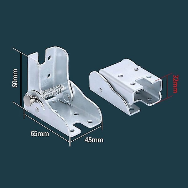 90 graders selvlåsende foldbare bordben stolforlænger foldbar selvlåsende foldbare fødder hængsler hardware Silver 2PC