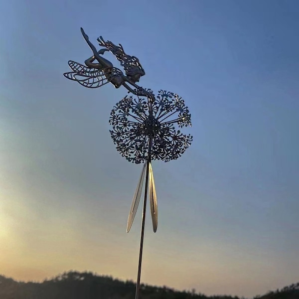 Dansende Fe Løvetann Statue Ornament Stakes Upgrade model F1