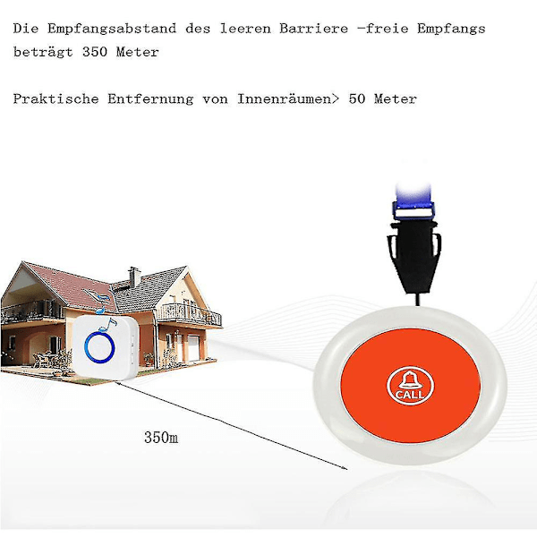 Hätäpainikkeet ikäihmisille / Ikäihmisten hätäpainikkeet / Koti hätäpainikkeet sisätiloihin 150m SOS-hälytin langaton hoitoa tarvitseville potilaille vanhuksille