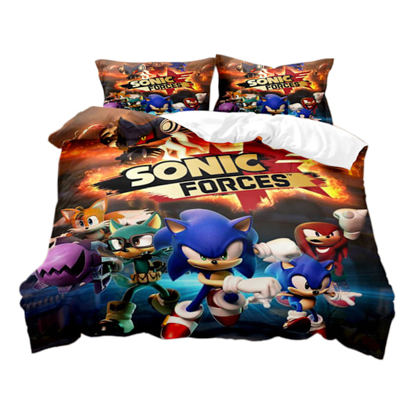 135*200 Todelt Sonic Sonic Tegneserie- og Animationsdyne- og Sengetøjsæt