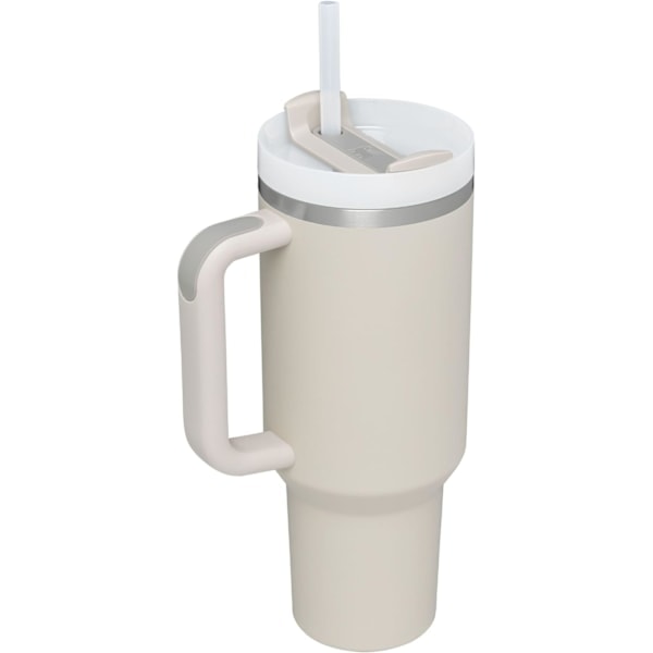 Vakuumisolerad Rostfri Mugg från Känd Märke med Lock & Sugrör, 1.18L Kyl Dryck Resekopp, Perfekt Julgåva till Vänner, Hållbar Mugg