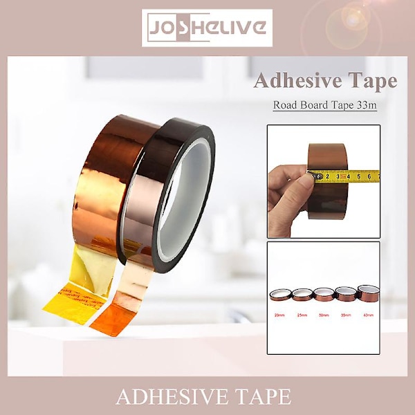 Ny 100ft Kapton Polyimid Tape Lim Høj Temperatur Varmebestandig 33m (FMY)-X42- 8mm1PCS