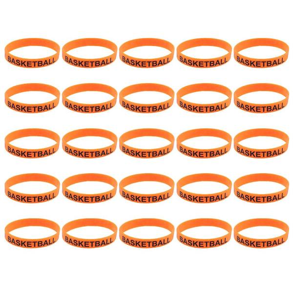 50 st silikonarmband män dekorativt armband silikonarmband Silikon basketarmband offert Silikonarmband Orange Orange 6.5X6.5CM