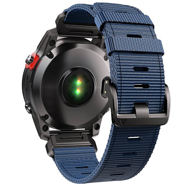 22 26 mm Nylon Military rem til GARMIN FENIX7 7X PRO 6 6X Blød slidstærk remkrop til 965 Instinct udskiftningsrem Dark blue