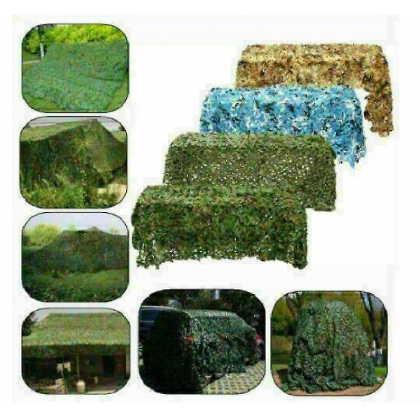 4m*6m Camo-verkko MetsästysAmpuma naamiointi Piilota Armeija Leirintä Metsäverkko SUE Dark Green 4m x 6m