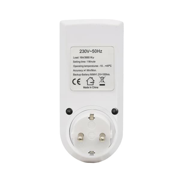 Elektrisk og digital stikkontaktprogrammerer, digital stikkontakt-timer med 10 daglige/ukentlige programmer-FY-