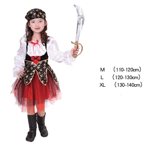 Pirat Kostume Sæt til Karneval Fancy Dress Cosplay Halloween