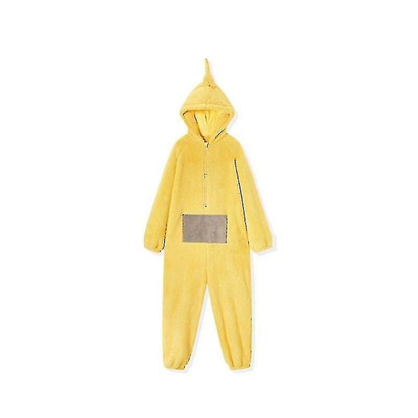 Sød Pyjamas Jul Cosplay Kostume Unisex Voksen Hjemmetøj Lala Tinky Winky Kostumer Onesies Pyjamas Jumpsuit Festtøj Grøn XL Gul Yellow S