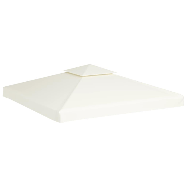 vidaXL Paviljongin katto 310 g/m² 3 x 3 m kermanvalkoinen white